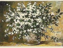 White flowers - remo faggi - Oil