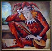 "Harlequin" (from the cycle "The Jesters") - BubArt Studio - Oil