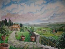 Tuscan farm - silvia diana - Watercolor - 350€