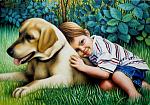 Boy and his dog - Salvatore Ruggeri - Oil