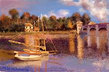 Copia C. Monet (Le pont d'Argenteuil) - Michele De Flaviis - Digital Art - 150€