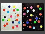 White. black and ... the colors ( two canvas) - GRECO Bruno - Acrylic and steel elements