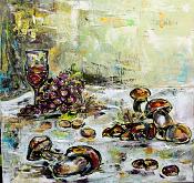 mushrooms and chestnuts - tiziana marra - Oil