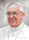 POPE FRANCIS 2 - Paolo Benedetti - Pastels - 100€