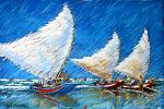 THE THREE SAILS - Paolo Benedetti - Acrylic - € - Sold!