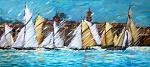 SAILS OF ST TROPEZ - Paolo Benedetti - Acrylic - 700€