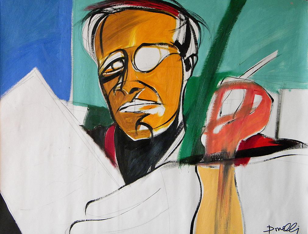 Portrait of Truman Capote - Gabriele Donelli - Oil