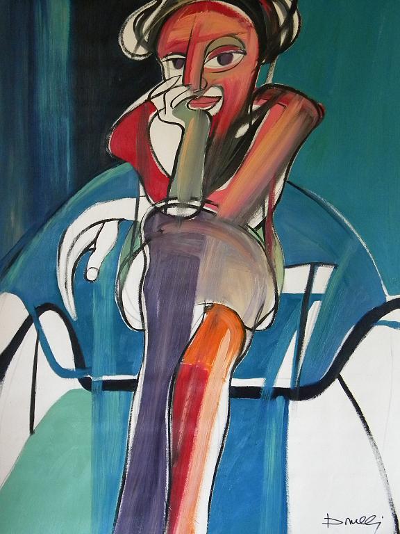 Woman sitting - Gabriele Donelli - Oil