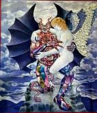 Angel and demon - Costantino Canonico - Oil