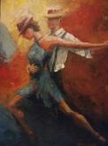 tango dancers - SILVIA RIDOLFI - Oil - 380,00€