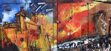 Orange Factory - Lucio Forte - Action painting - 1150€