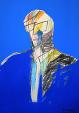 Portrait of Vittorio Sgarbi - Gabriele Donelli - Pastel and acrylic