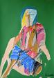 Woman sitting - Gabriele Donelli - Pastel and acrylic