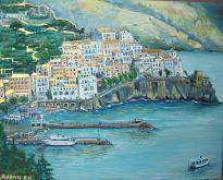 Amalfi, seascape  - Ruzanna Scaglione Khalatyan - Acrylic