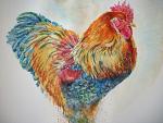Cock - Ruzanna Scaglione Khalatyan - Watercolor