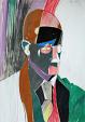 Portrait of James Joyce - Gabriele Donelli - Pastel and acrylic