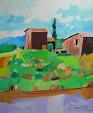 Houses in the vicinity of the hills - Gabriele Donelli - Acrylic