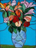 Spring flowers - Carlo Bensi - glass composition - 1500€