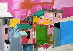 Suburban houses - Gabriele Donelli - Pastel and acrylic