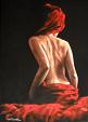 NUDE WITH RED DRAPE bis - Paolo Benedetti - Acrylic - € - Sold!