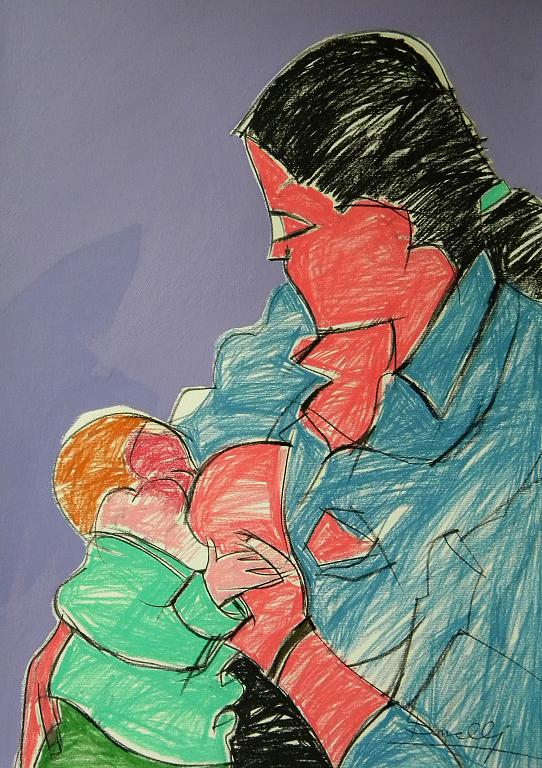 Maternity - Gabriele Donelli - Pastel and acrylic