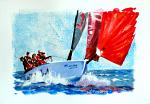 THE RED SAIL - Paolo Benedetti - Acrylic - 90€
