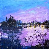  It happened in the evening on the river - Carla Colombo - Acrylic - 400€