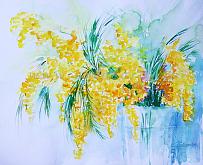  It is mimosa time - Carla Colombo - Watercolor - 90€