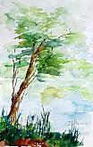  a corner of green on the river - Carla Colombo - Watercolor - €