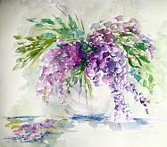  The wisteria in bloom, for me - Carla Colombo - Watercolor