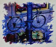 Bynight bicycle - Paolo Benedetti - Acrylic - 230€