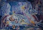 the night of magic - Ruzanna Scaglione Khalatyan - Watercolor - Sold!