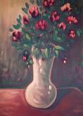 Vase with flowers - Pietro Dell'Aversana - Oil - 210€