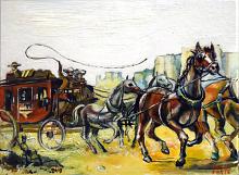 Wild West Stagecoach - Lucio Forte - Oil - 99€