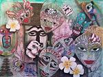 Bali      in maschera - anna casu - Acrylic