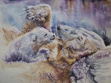 Polar bears - Ruzanna Scaglione Khalatyan - Watercolor