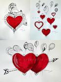  5 - Love  - Carla Colombo - Acrylic, ballpoint pen - 35€