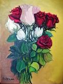 Mixed roses - Pietro Dell'Aversana - Oil - 290€