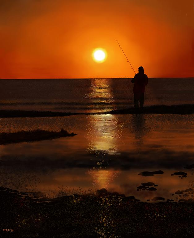 L'alba del pescatore - vendita quadro pittura - ArtlyNow