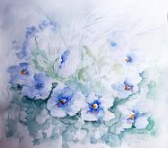   like your eyes ... blue - Carla Colombo - Watercolor - 95€