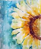  on a rainy day I paint the sun - Carla Colombo - Watercolor - 100€