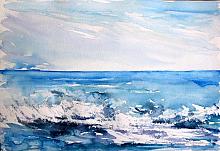  between sky and sea - Carla Colombo - Watercolor - 85€