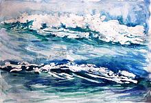  ona on wave - Carla Colombo - Watercolor - 85€