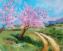  Welcome spring, the peach trees are in bloom - Carla Colombo - Oil - €