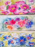  Explosion of flowers - Special price  tris - Carla Colombo - Watercolor - 48€