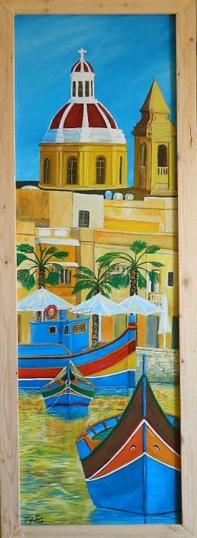The LUZZI of Marsaxlokk - Giuseppe Iaria - Acrylic - 450 €