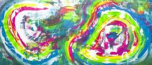 Infinite rainbow, 200x90 cm - Davide De Palma - Action painting - 750€