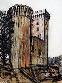 Castelnuovo Magra - Lucio Forte - Ink, acrylic, watercolour and pencil on canvas - 145€