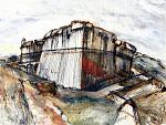 Sarzanello Fortress 3 - Lucio Forte - China, acrilico ed acquerello su tela - 210 €