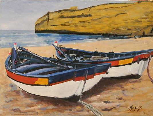 Le due barche  - Giuseppe Iaria - Olio - 150 €